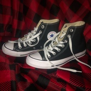 Converse high tops. Black, size 5.5. Worn three times.